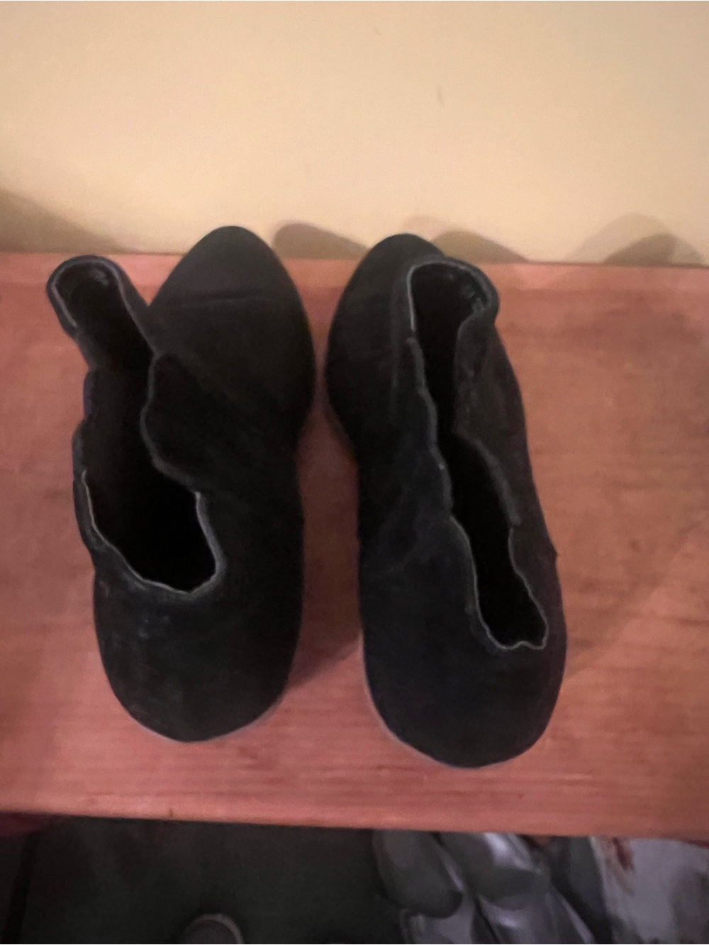 Call It Spring Black Suede Scalloped Ankle Booties